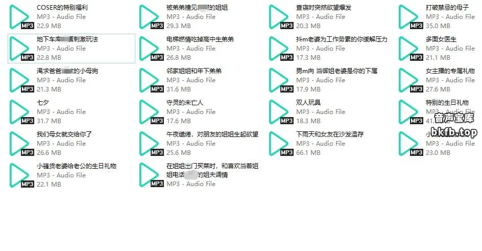 [中文音声] AD学姐：22部沉浸式角色扮演系列合辑 - 6.5小时/MP3/589M 1